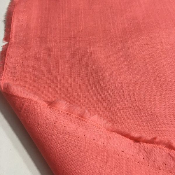 Fabric By The Yard Coral Red Woven Cotton