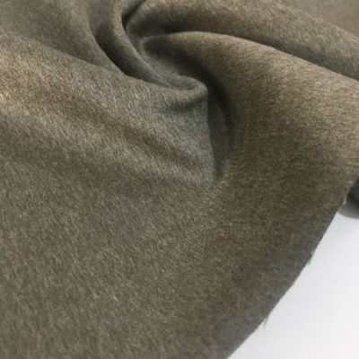Heavy Italian Velour green wool/cashmere fabric for coats  150 cm wide 