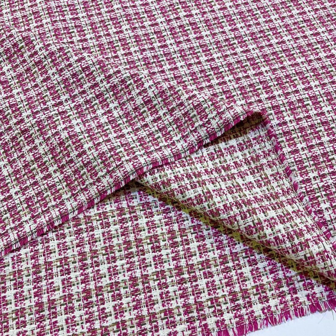 Spanish Tweed Fabric Pink -By Meter or Yards - Fabrics From Turkey