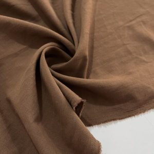 Brown 100% Pure Linen Fabric